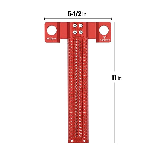 Precision Woodworking T Square 8inch, Reference Square for Layout & Setup - style: 8 inch