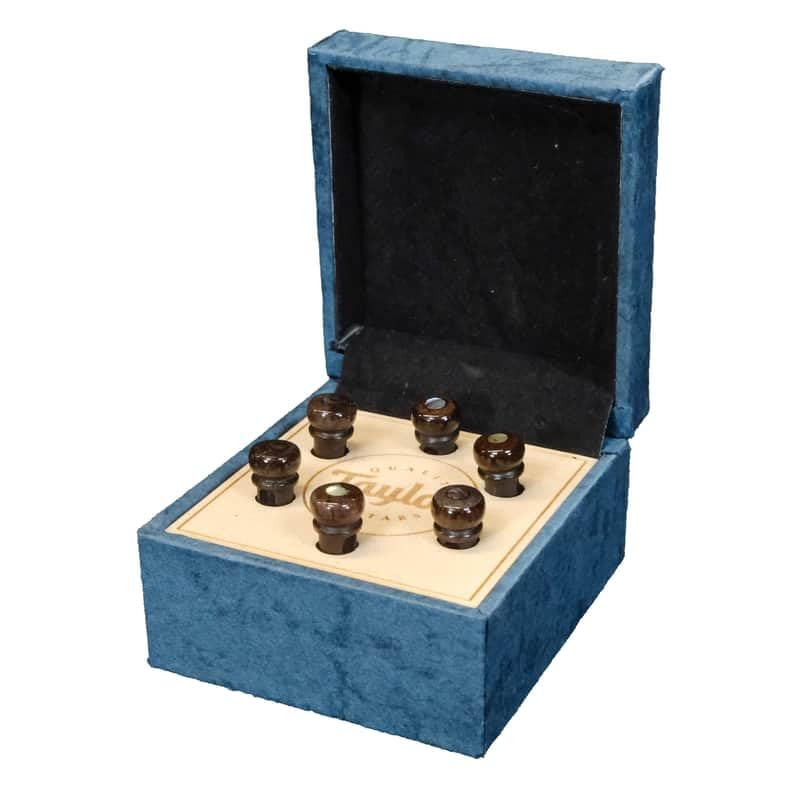 Taylor Water Buffalo Horn Bone Bridge Pin Kit-Bone Brown w/Abalone