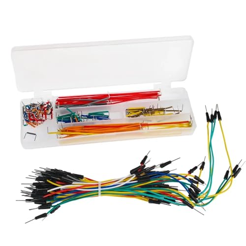 Solderless Breadboard 830 Tie Points - 65 Pcs Flexible Jumper Wires Kit - 140pcs Connecting Line Cables for Arduino Prototyping Circuit DIY Electronic Project - color: 830TieBreadboard-JpWire65pcs-LCable140pcs