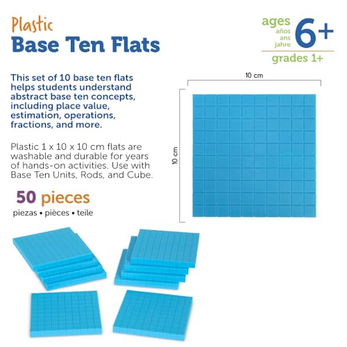 Learning Resources Plastic Base Ten Flats - style: Base Ten Flats