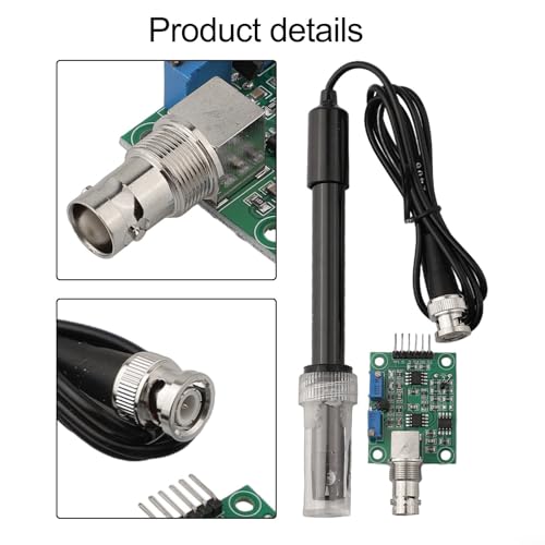 PH0-14 Sensor Kit for Compatible For Arduino, Quick ≤5s Response, Accurate Stable Output, Includes BNC PH Electrode Probe, Easy Integration Design(pH probe) - size: pH probe