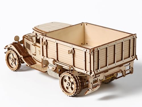 3D Wooden Truck Puzzle, 3D Wooden Puzzle for Adults, DIY Assembly Mechanical Truck Building Kit, Handicraft Wood Car Craft, Birthday for Hobbyist Collectors Family Women Men Age 14+, 246 pcs