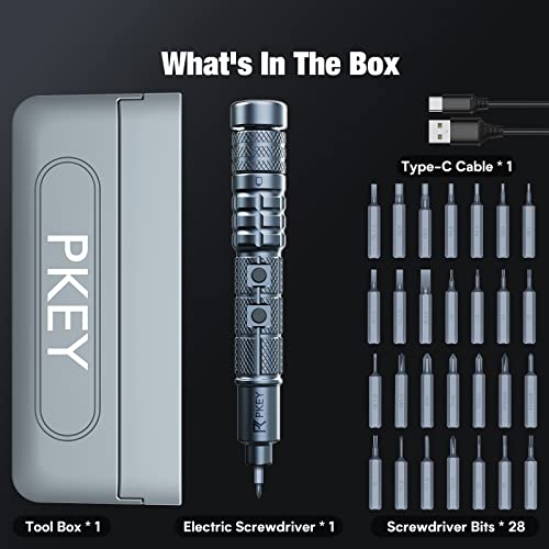 PKEY Mini Electric Screwdriver Set,Precision Electric Screwdriver Bit,Small Electric Screwdriver, Automatic Screwdriver,Power Screwdrivers, Repair Tool Set for Phone Camera Laptop Watch