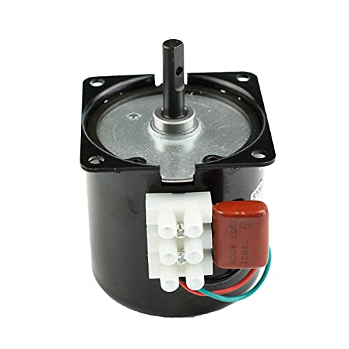 CHANCS Mini Gearbox Electric 60KTYZ 110V 5-6RPM Torque 40Kgf.cm Synchronous Reduction Motor Reversible Speed Reducing Gear Motor - size: 100V-127V, style: 5/6RPM