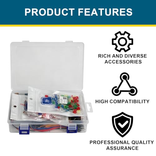 Electronics Kit for Arduino, Breadboard, LEDs, Resistors, Boost Module