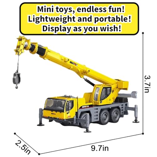 Construction Toy All-Metal Truck Crane Model Die Cast 1:50 Scale - Highly Detailed, Perfect for Collectors and Display, Durable Alloy Material, Ideal Gift - style: Truck Crane model