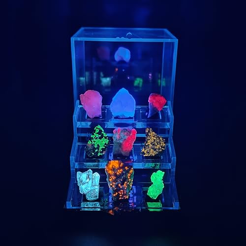 Naturally Fluorescent Mineral Specimens - Glowing Under UV - Rare Collectibles (Large) - size: Large