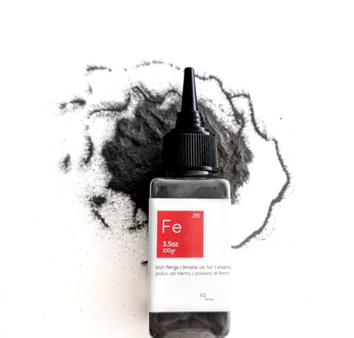 Iron Fillings (Purity > 99%) - Magnetic Iron Powder for Science, Education, Creative, Art and School Project - 3.5 oz (100gr) - size: 3.5 oz (100 gr)