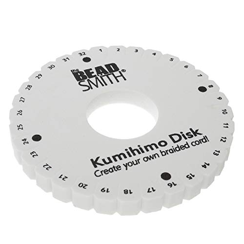 The Beadsmith Round Kumihimo Disk (Pack of 2) - size: 6 inch, 32 Notch, 3/8" thick, 1 pc. (Pack of 2)