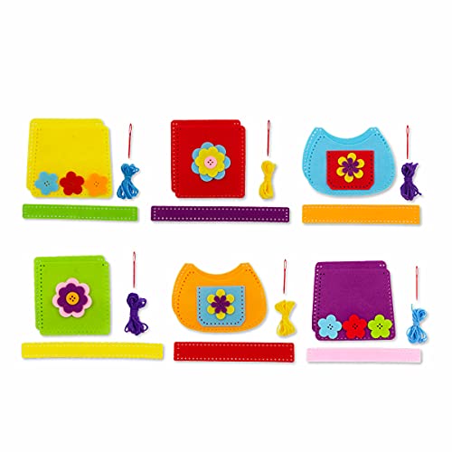 Serabeena Sewing Kit for Kids - Sew Felt Bags | 6 Kits Ages 6-8