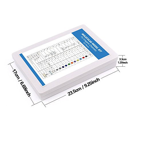 Swpeet 122 Pcs Organic Chemistry Molecular Model Student and Teacher Kit, Molecular Model Set for Inorganic & Organic Chemistry - 59 Atoms & 62 Links & 1 Short Link Remover Tool
