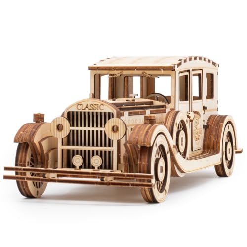 Adults 3D Wooden Puzzles Vintage Car DIY Model Kits - style: 5 vintage car