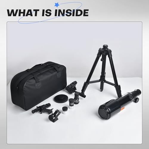 Telescope for Beginners : 70mm / 500mm Refractor (150X HD) Easy Set Up