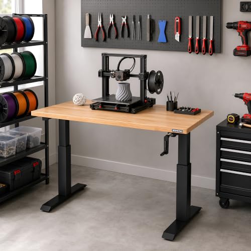 WORKPRO 47.2" x 23.6" Adjustable Workbench, Hand Crank, 300 lb Capacity - size: 3.93FT workbench