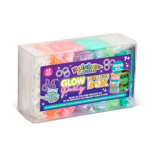 Rainbow Loom Treasure Box - 7000 Glow-in-the-Dark Rubber Bands Jewelry Kit