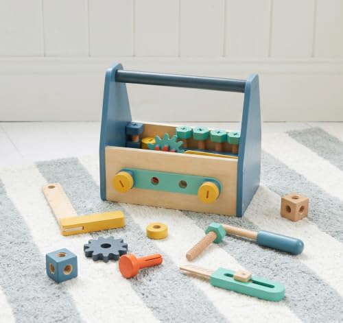 Giant bean Wooden Tool Bench for Kids, Workbench Toy with Storage for 3+