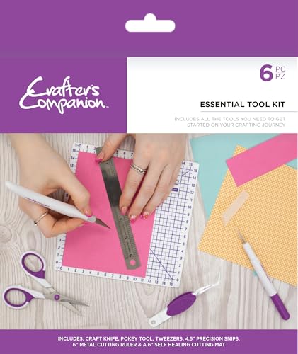 Crafter's Companion 6 PCS Craft Essential Tool Kit, Model Building, Basic Tools for Hobby - Great Additional Tool Kit To Any Craft Kit