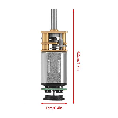GBMQ-GM12BY20 6V 2W Micro Gear Motor with Hall Effect Magnetic Encoder, 70RPM Speed Reduction DC Motor for Robotics, CNC, and Precision Motion Control Applications