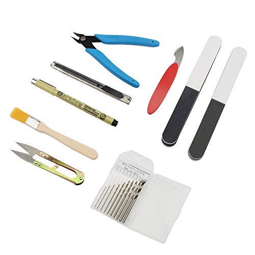 Professional 38 PCS Model Tools Kit Modeler Basic Tools Craft Set Hobby Building Tools Kit for Gundam Car Model Building Repairing and Fixing(P)