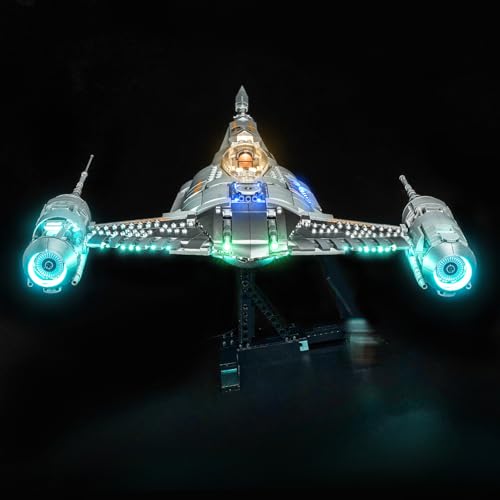 LocoLee Light kit Compatible with Lego 75442 The Mandalorian's N-1 Starfighter- No Actual Model Only Lights, LED Lighting Accessories for LEGO Mandalorian Display Collectors (Standard Version)