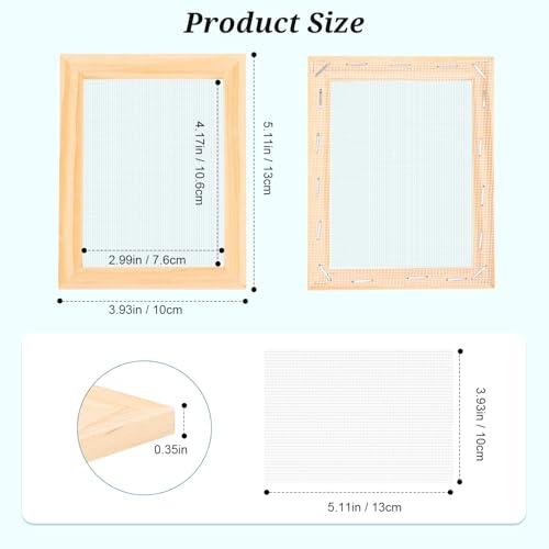 Aboofx Paper Making Kit, A7 Mini Paper Making Screen Frame Kit(3"x4") - size: A7