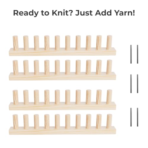 GIFMFTHK Lightweight Solid Wood Chunky Knitting Loom Kit -60" Modular Frame - size: 60 Inches