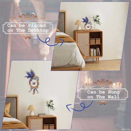 3D Puzzles for Adults, Wooden Blue Dragon Clock with Pendulum Model Kit - color: Blue Dragon