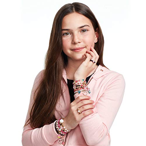 Make It Real - Juicy Couture Pink and Precious Bracelets - DIY Charm Bracelet Kit with Beads for Tween Jewelry Making - Jewelry Making Kit for Girls - style: Pink & Precious