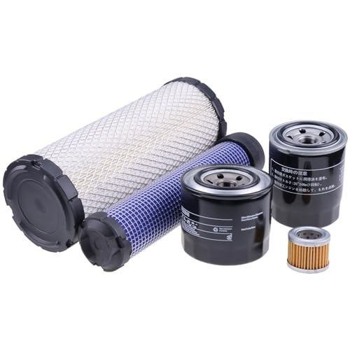 FridayParts Filter Kit Compatible for John Deere Compact Excavator 35D 50D With Yanmar 3TNV88-BNHB Engine Replacement