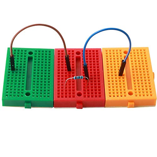 MCIGICM 48 Pcs Mini Breadboard 170 Point Solderless Prototype PCB Board Kit