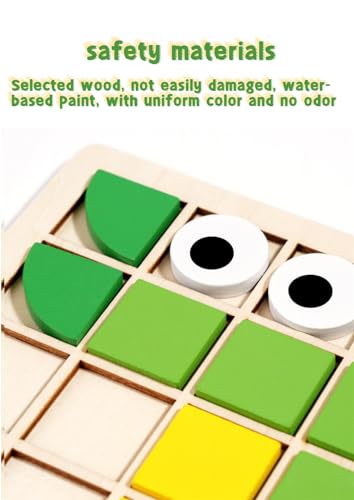 Pattern Blocks and Boards with 120 Pieces Colored Wooden Shape Blocks, with 20 Pieces Design Cards, Kindergarten Classic Geometric Puzzles Toys for Girls and Boys