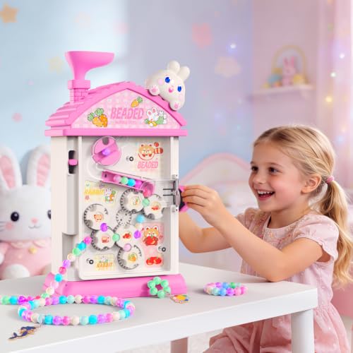 Bracelet Making Kit- Auto Beaded Jewelry Maker Toy Gift for Girls 6-12