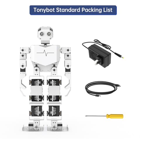 AI Vision & Voice Interaction Robot for Arduino Scratch Python Programming 17DOF Humanoid Robot Large AI Model STEM Project Education Voice Command Walking Dancing Self-Stand Up, Tonybot Standard kit