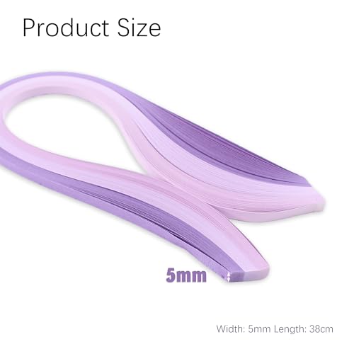 SHRJ 900Pcs Multi-Color Paper Quilling Strips Set 9 Colors Gradient Series Quilling Paper Strips 39cm Length for Decorating Gift Bags Card Making DIY Art Craft Width 5mm (0.20 in) - size: 5mm-0.20 in