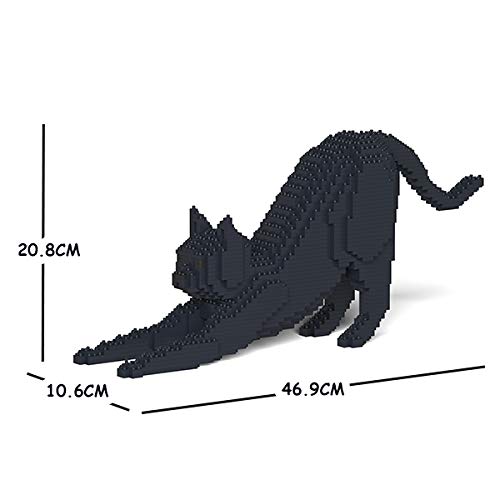JEKCA Cat 09S-M02 | Black Cat Plastic Building Blocks | Age 14+ - color: Black