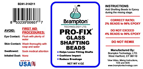 Brampton PRO-FIX Glass Shafting Beads - Golf Club Shaft Installation Stabilizer - Increase Bond Strength