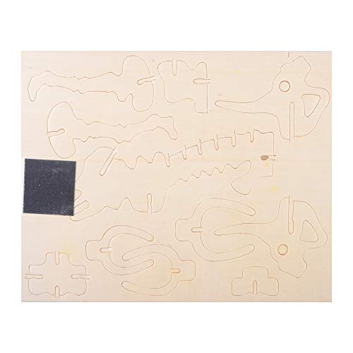 Georgie Porgy 3D Wooden Puzzles for Kids Toys Construction Woodcraft Kits DIY Model Puzzle Kits Birthday Gifts Pack of 3 (Parasaurolophus Apatosaurus Triceratops) - color: Parasaurolophus Apatosaurus Triceratops