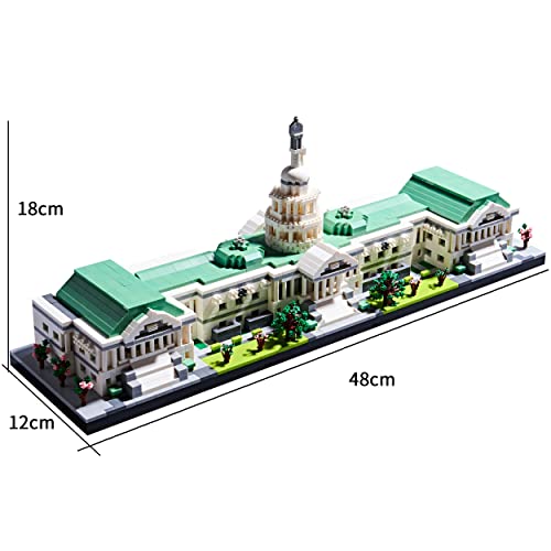 Capitol Building Model Set, Gift Architecture 3630pcs Micro Blocks - color: Capitol Building Model