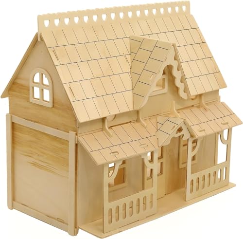 CUTEROOM 3D Puzzle House,Fantasy Villa Model Kit DIY Miniature Dollshouse