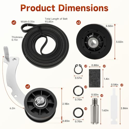 Dryer Drum Repair Kit Compatible with Speed Queen D516792 RB170002 RB170003