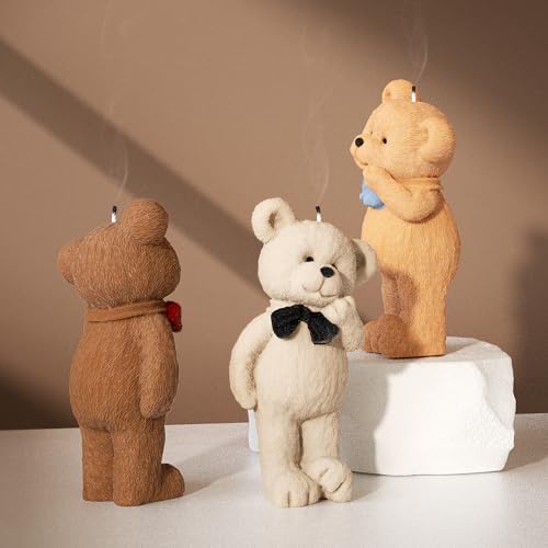 Bear Mold - Animal & Candle Making Molds, Silicone Resin Casting Molds for Home Decor - color: ehd-bear-0121