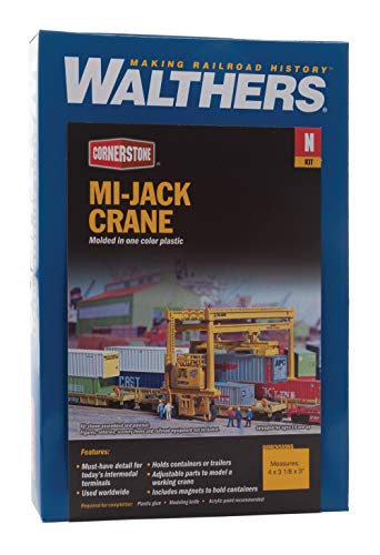 Walthers Cornerstone MI-Jack Translift(R) Intermodal Crane 933-3222 N Scale Model Railroad - Structure Kit - style: MI-JACK Translift(R) Intermodal Crane