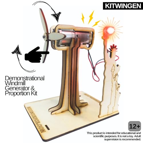 Windmill Generator & Proportion Kit: Educational Kit - Science Kit for Ages 12+ (Children Above 12) - Understand Energy Conversion & Proportionality - Renewable Energy Theme