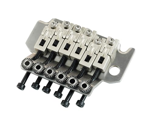 Guyker Guitar Bridge Saddle Fine Tuning Screws Set with Sunburst Top for Tremolo Bridge System Replacement Part Black (FR-003, 6PCS) - color: FR003-BK-6pcs