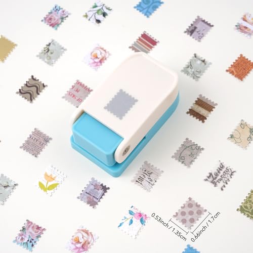 BAOFALI 3Pcs/Set Stamp Punch, 0.6 x 0.5 inch, 1 x 0.8 Inch, 1.5 x 1.2 inch Rectangular Stamps Punch, Lever Craft Hole Cutter Puncher, Paper Punches for Journaling Crafting DIY Scrapbooking Crafts - color: 1.5X1.25inch+1x0.8inch+0.6x0.5inch