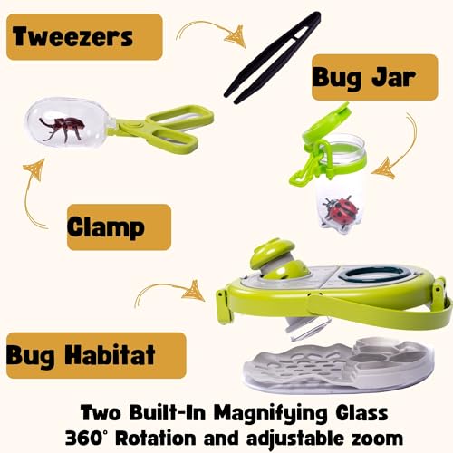 Bug Catcher for Kids – 63 PCS Bug Catching Kit, Kids Bug Catching Kit, Bug Catcher Kit, Insect Catcher for Kids, Insect Cage, Outdoor Toddler Toys for Backyard, Outdoor Toddler Toys
