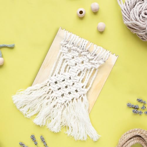 Tosnail 40 Pack 6.5 x 8.66 Inches Beginners Wooden Looms, Notched Weaving Loom for Adults, Darning Beading Boards, Basket Weaving Tools Kit for Crafts Project, Knitting, Sewing, Crochet