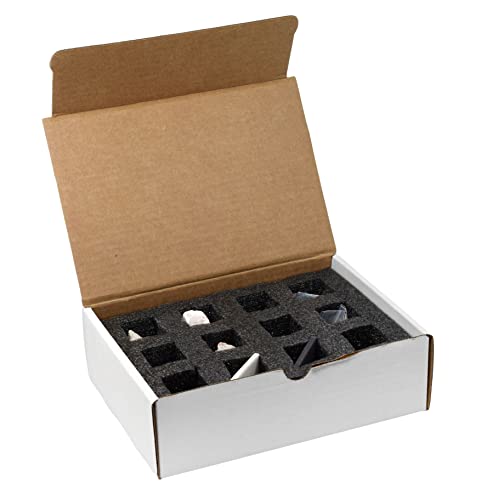 EISCO Moh's Hardness Kit, 12 Pieces - Includes 9 Rock & Mineral Specimens, 1" Each - Geology Activity for Exploring & Identifying Minerals Using Moh's Hardness Scale - Tech Cut Rocks - size: 9.75 x 7 x 3.5 inches