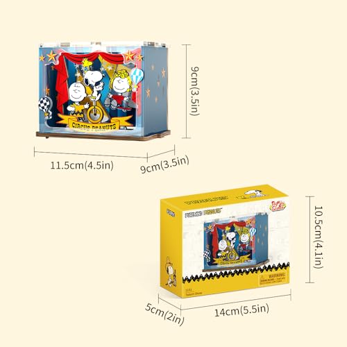 puremind Snoopy Circus Miniature Wooden Puzzle Kit, Peanuts 3D Puzzle - style: Circus Miniature