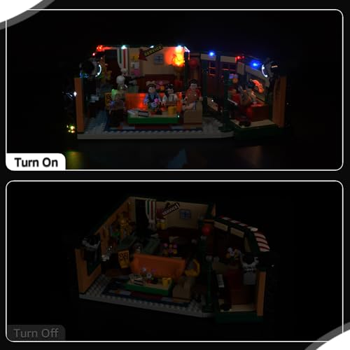Nitemode LED Light Kit Compatible with Lego Friends The Television Series Central Perk 21319, Upgraded Brightness Adjustable Lighting Accessories(No Model)